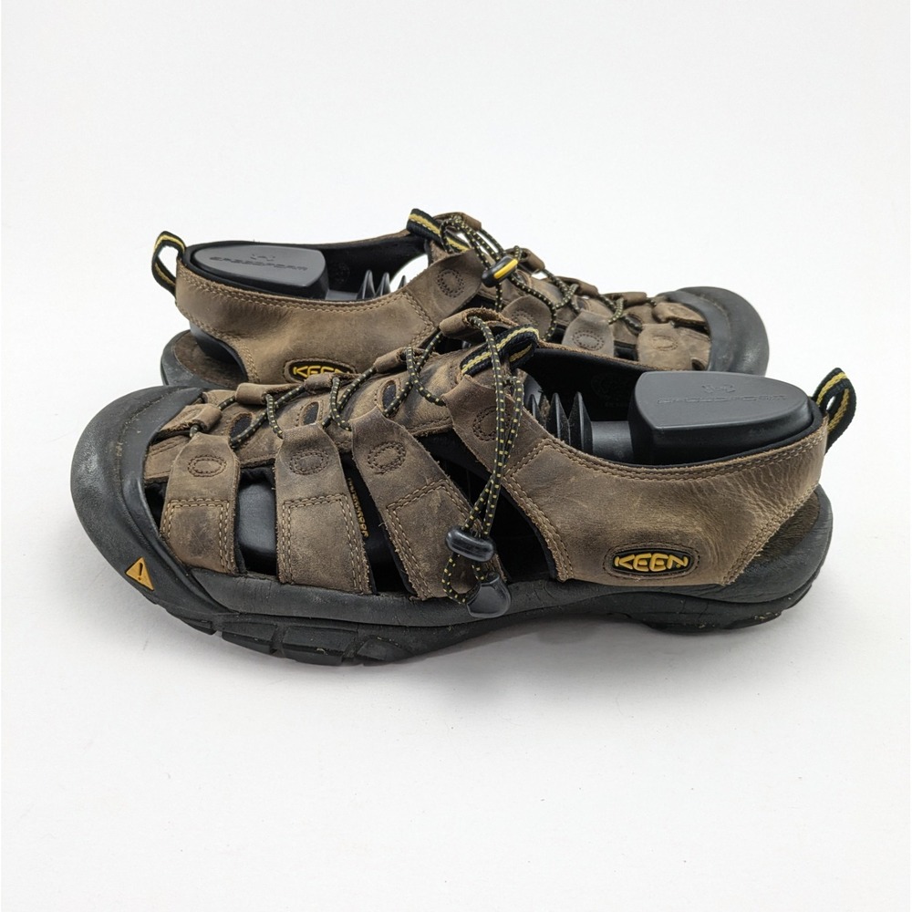 Mens Keen Newport Waterproof Brown Leather Hiking Sandals 110220-BISN Size 13